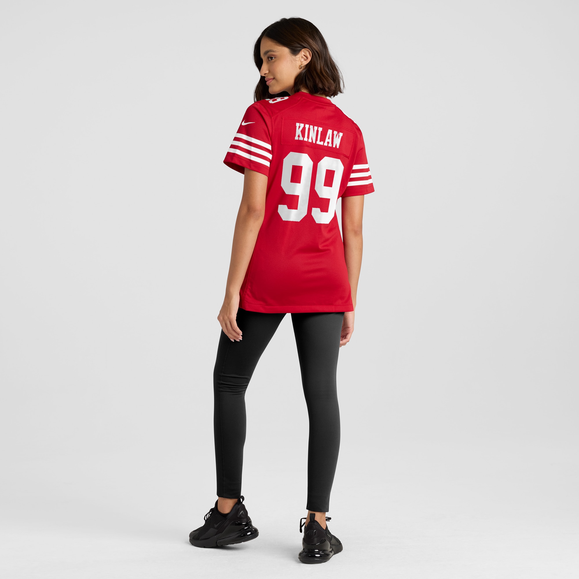 Women's San Francisco 49ers Javon Kinlaw Scarlet Player Jersey JS8633 nicesnker - Image 5