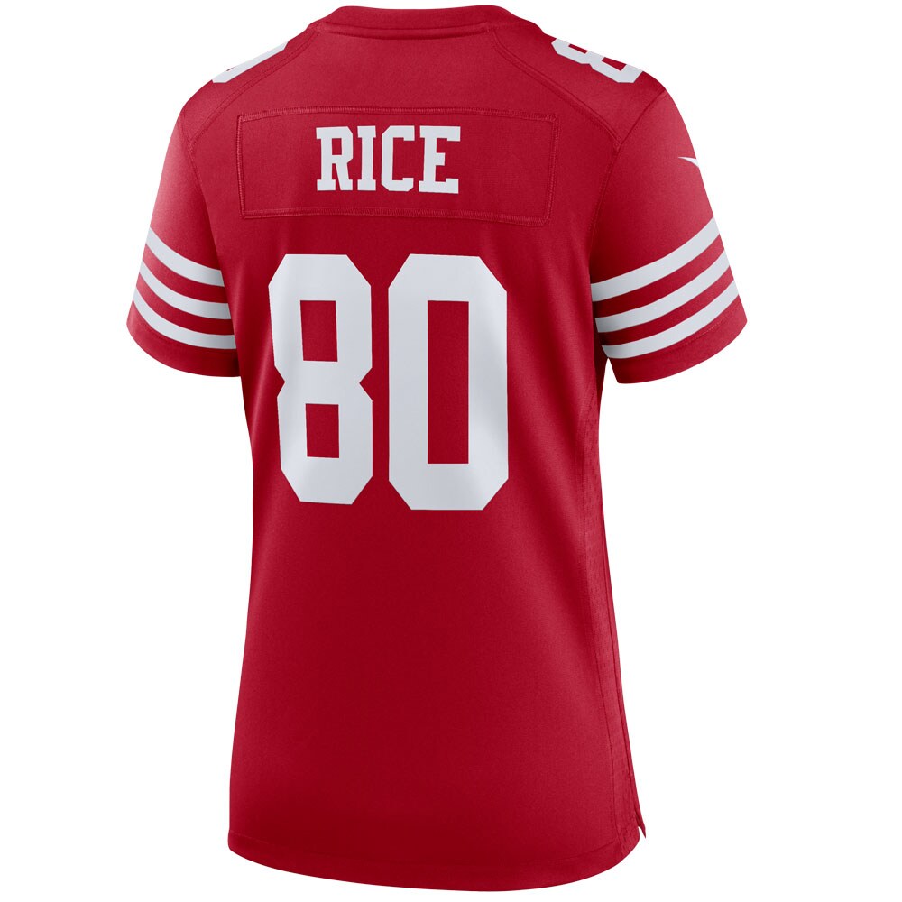 Women's San Francisco 49ers Jerry Rice Scarlet Retired Player Game Jersey JS7960 nicesnker - Image 3