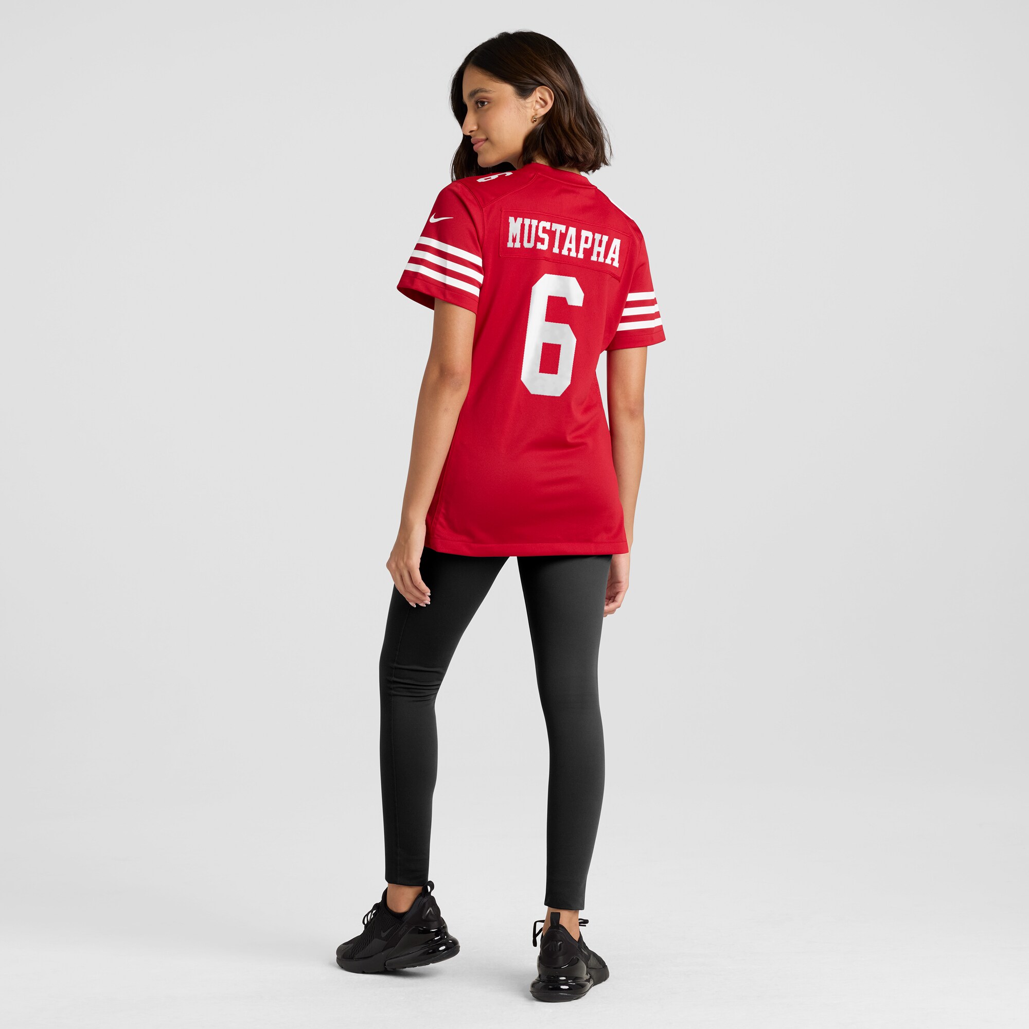Women's San Francisco 49ers Malik Mustapha Scarlet Game Jersey JS3657 nicesnker - Image 5