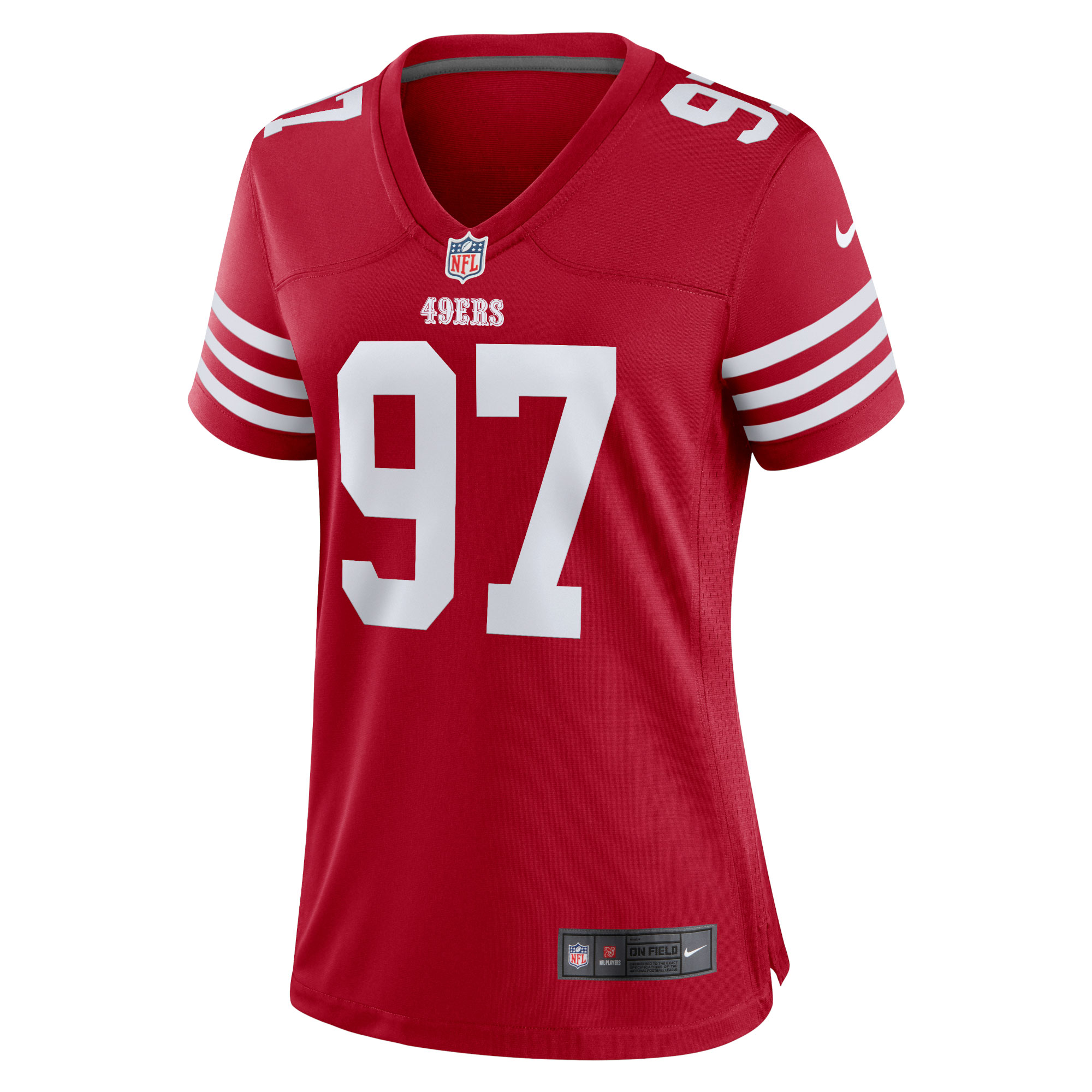 Women's San Francisco 49ers Nick Bosa Scarlet Team Game Player Jersey JS4754 nicesnker - Image 2