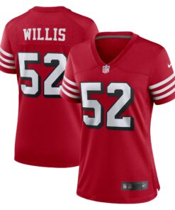 Women's San Francisco 49ers Patrick Willis Scarlet Alternate Game Jersey JS3786 nicesnker