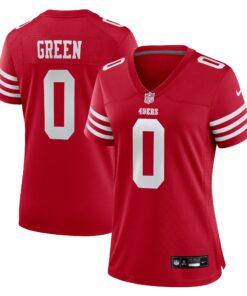 Women's San Francisco 49ers Renardo Green Scarlet Game Jersey JS8878 nicesnker