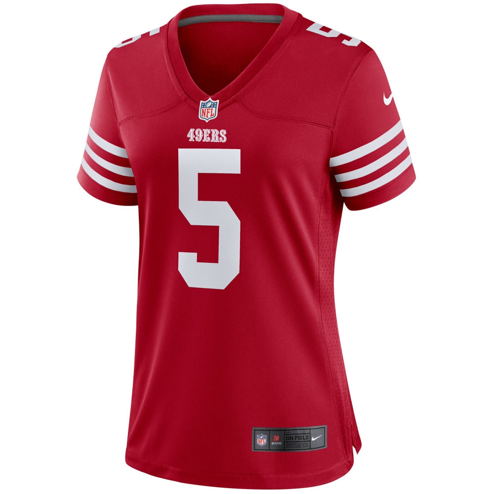 Women's San Francisco 49ers Trey Lance Scarlet Player Jersey JS6357 nicesnker - Image 2