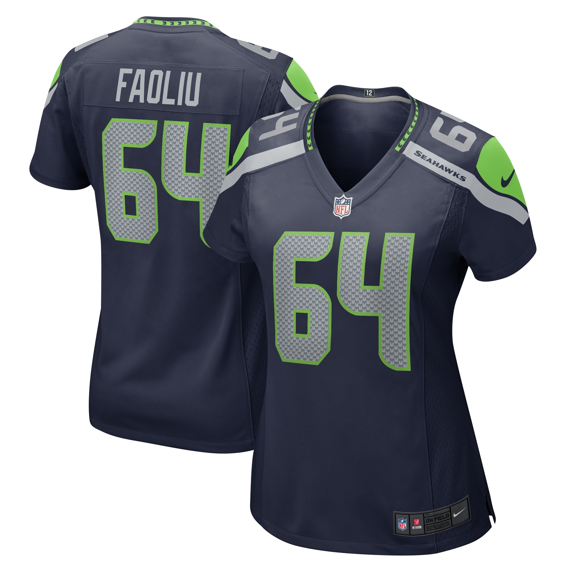 Women's Seattle Seahawks Austin Faoliu College Navy Game Jersey JS2896 nicesnker