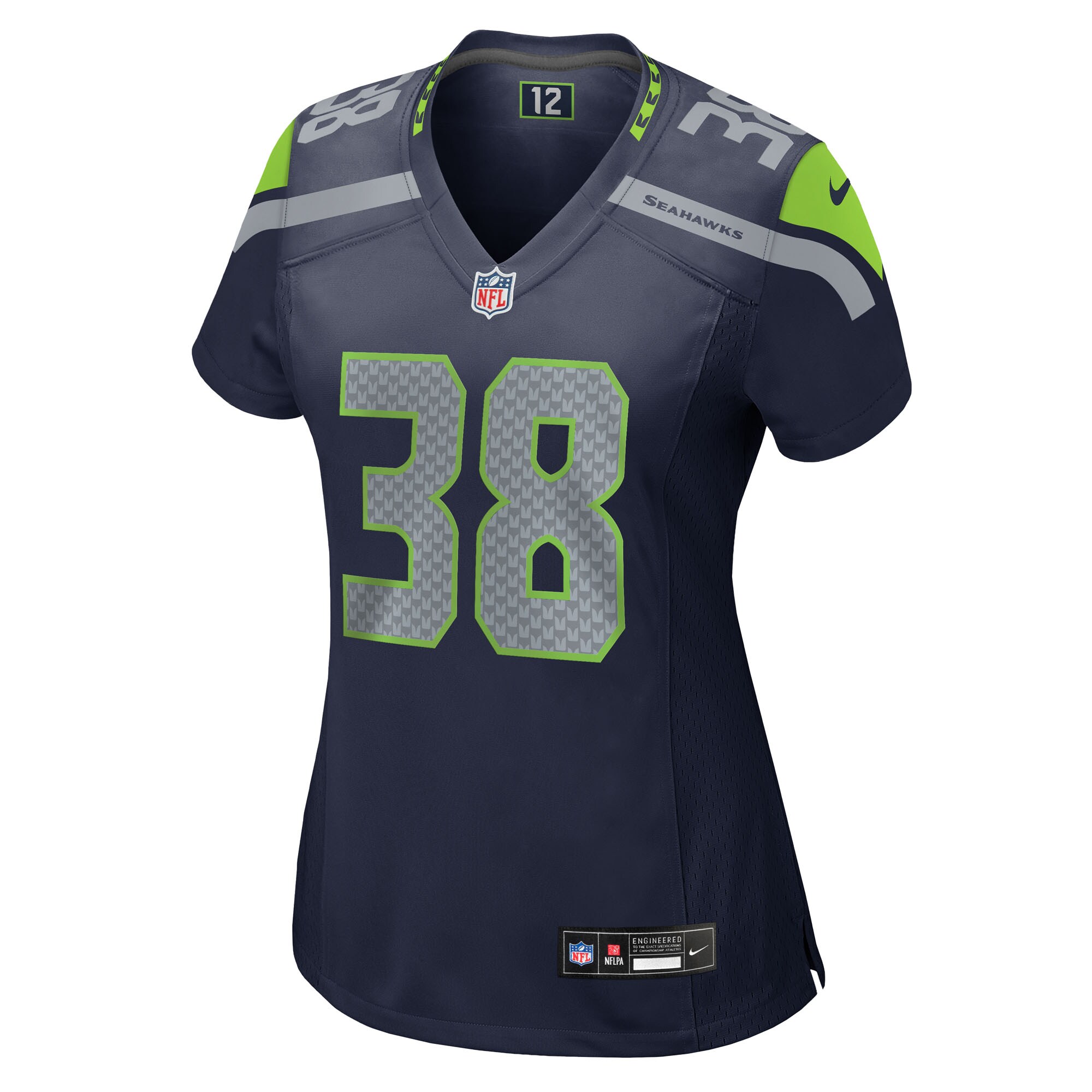 Women's Seattle Seahawks Brady Russell College Navy Team Game Jersey JS7896 nicesnker - Image 2