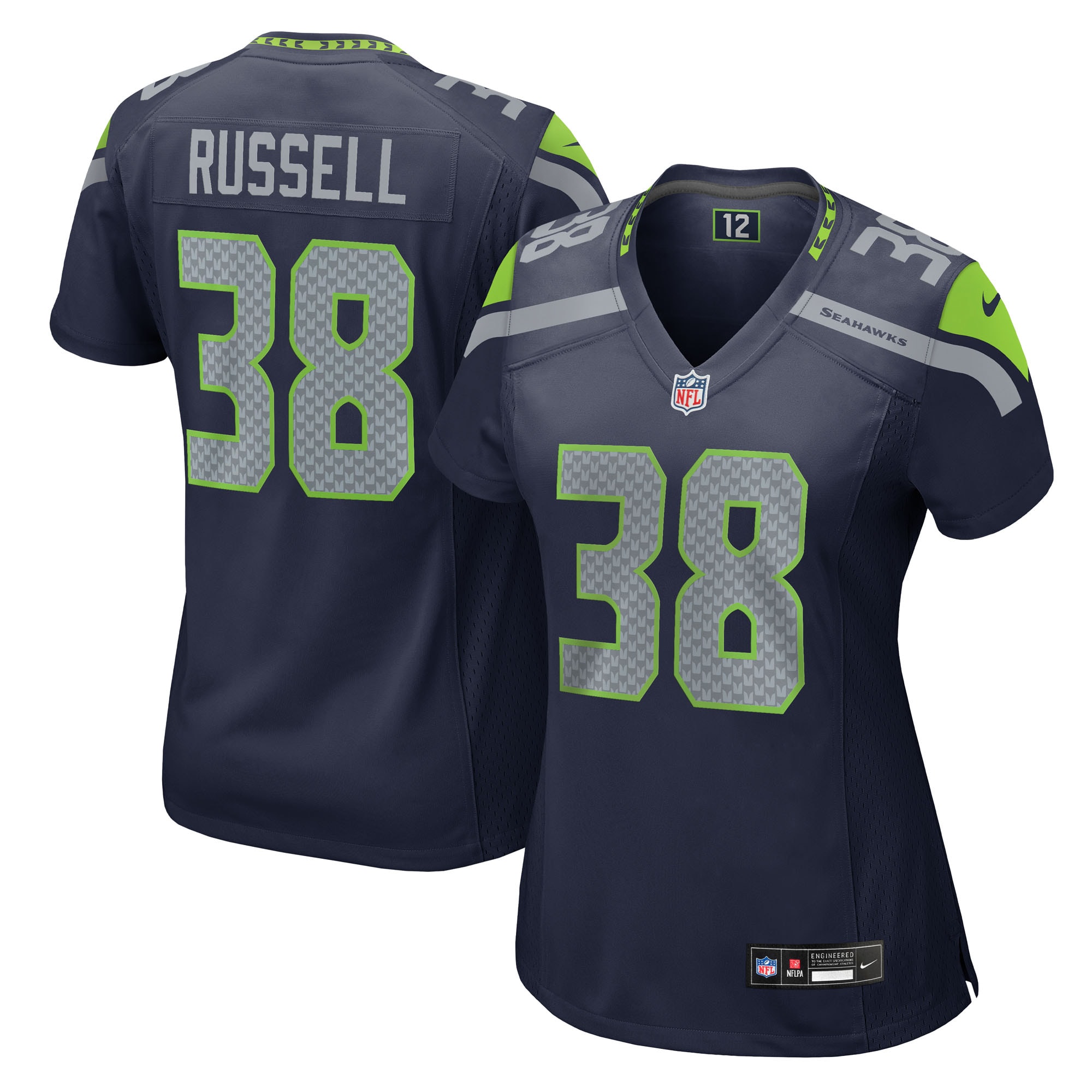 Women's Seattle Seahawks Brady Russell College Navy Team Game Jersey JS7896 nicesnker