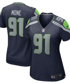 Women's Seattle Seahawks Bryan Mone College Navy Game Jersey JS6117 nicesnker