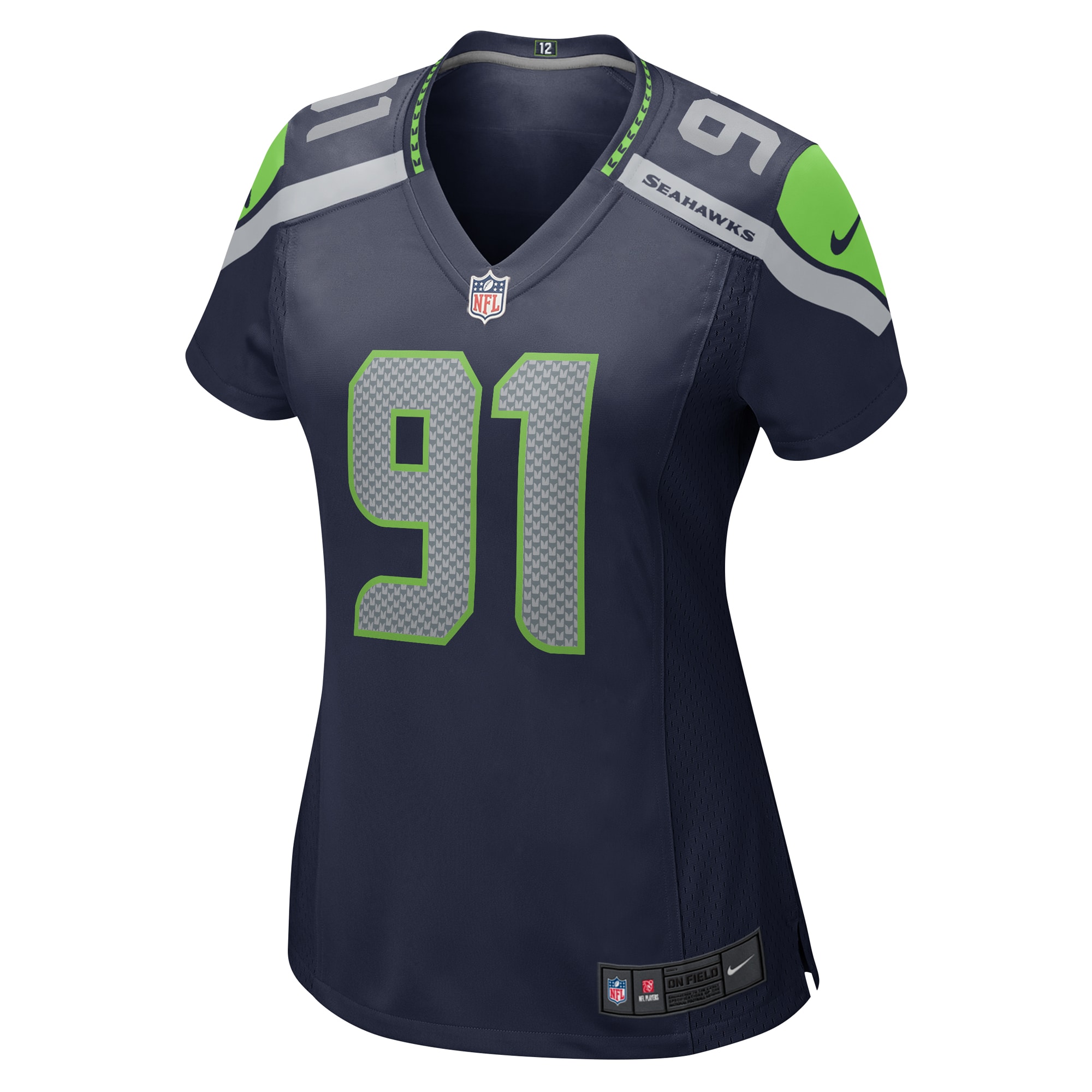 Women's Seattle Seahawks Bryan Mone College Navy Game Jersey JS6117 nicesnker - Image 2