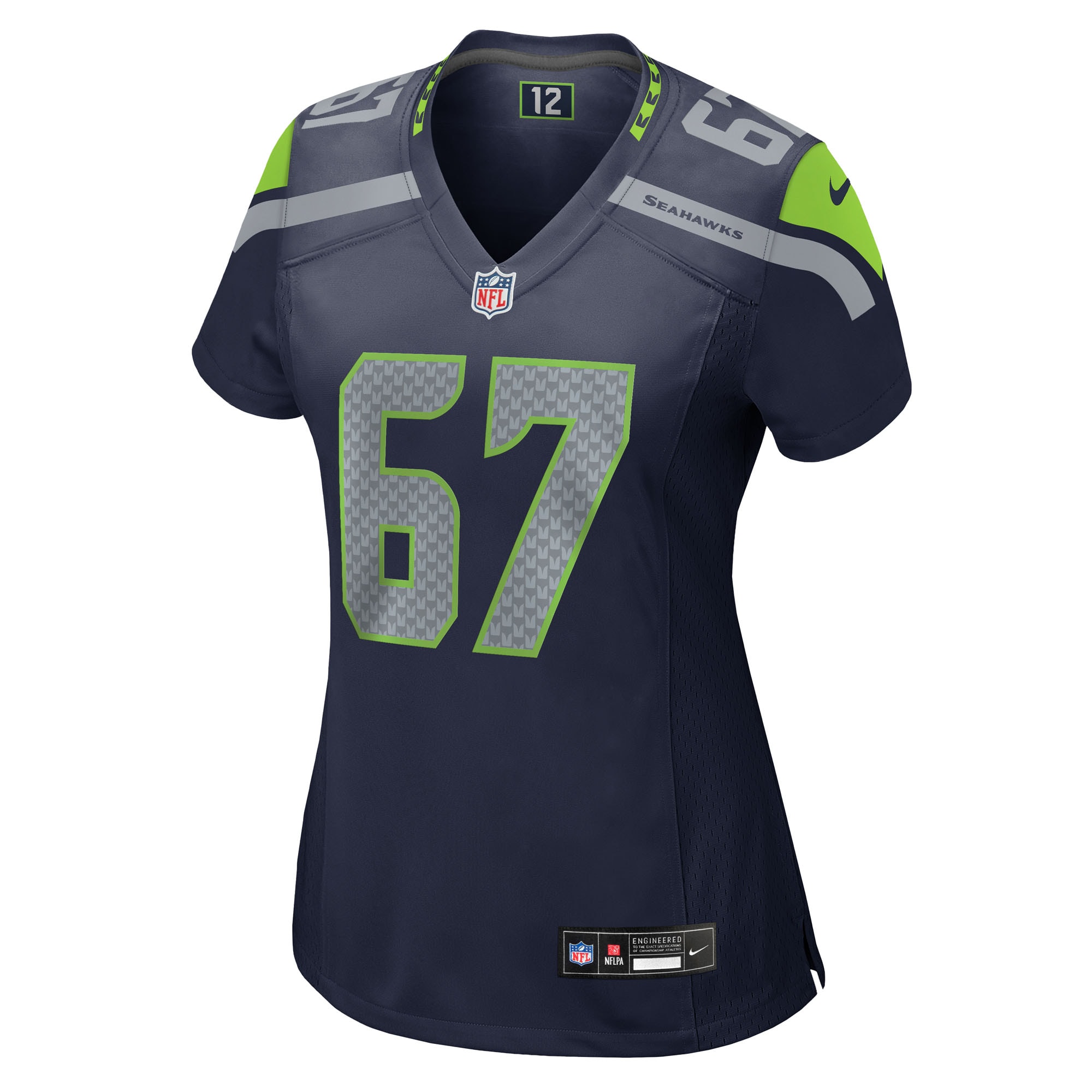 Women's Seattle Seahawks Charles Cross College Navy Team Game Jersey JS5650 nicesnker - Image 2
