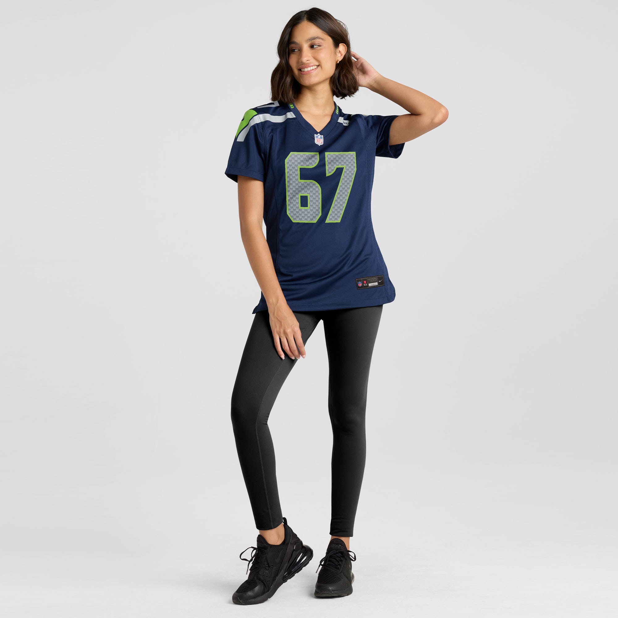 Women's Seattle Seahawks Charles Cross College Navy Team Game Jersey JS5650 nicesnker - Image 4