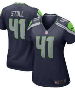 Women's Seattle Seahawks Chris Stoll College Navy Game Jersey JS5813 nicesnker