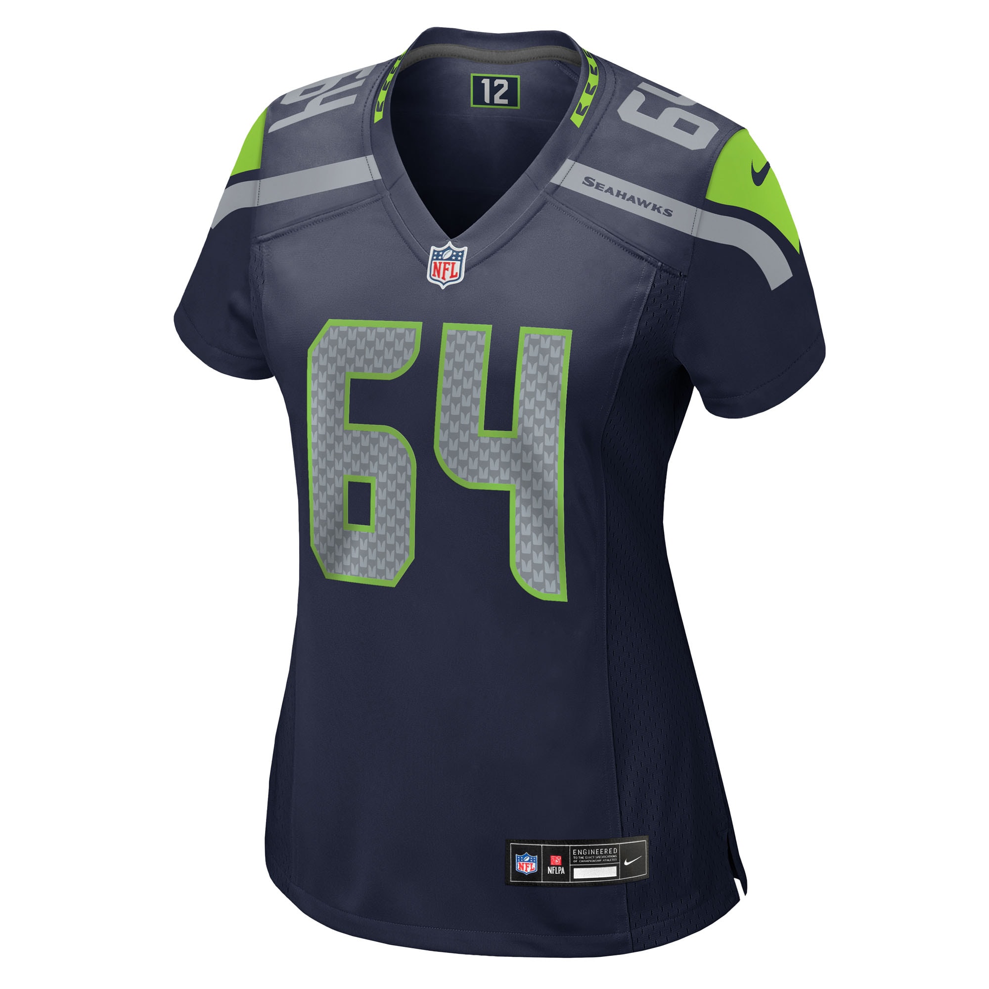 Women's Seattle Seahawks Christian Haynes College Navy Team Game Jersey JS5557 nicesnker - Image 2