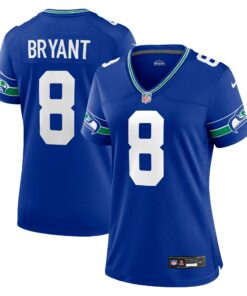 Women's Seattle Seahawks Coby Bryant Royal Throwback Player Game Jersey JS7209 nicesnker