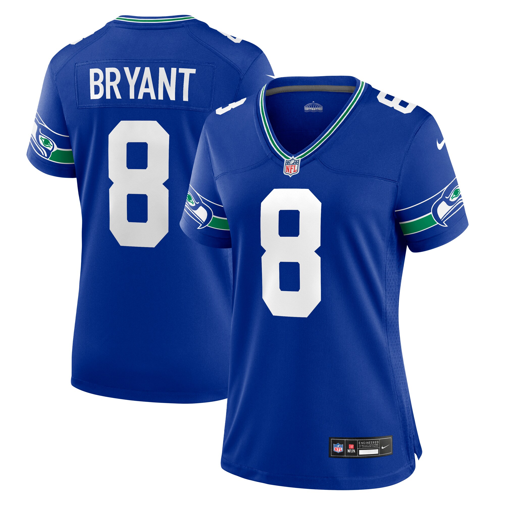 Women's Seattle Seahawks Coby Bryant Royal Throwback Player Game Jersey JS7209 nicesnker