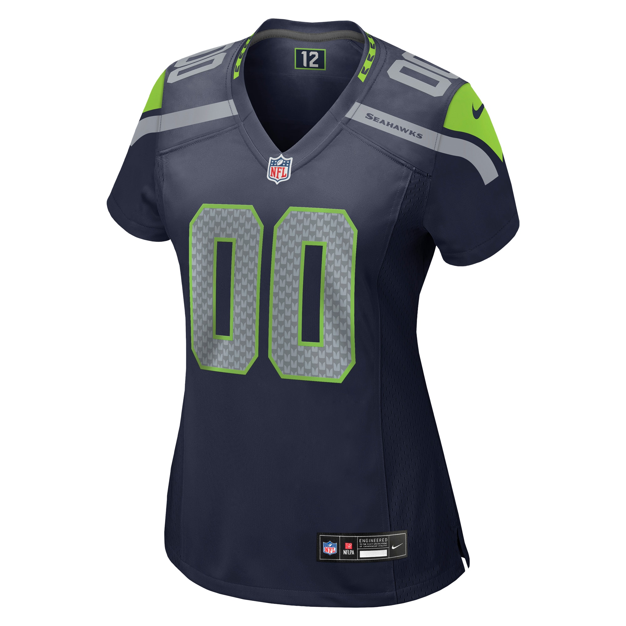 Women's Seattle Seahawks College Navy Custom Game Jersey JS6496 nicesnker - Image 2