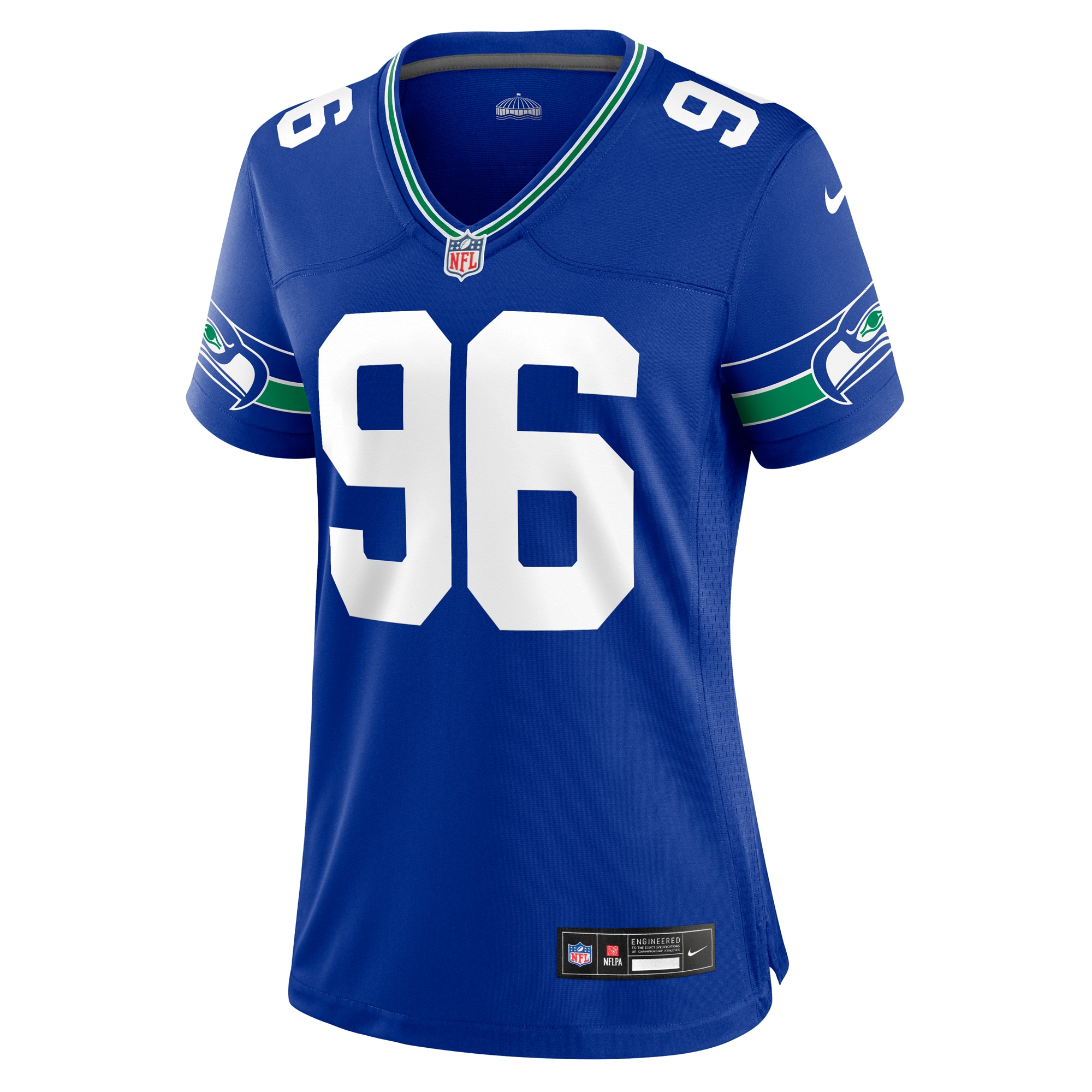 Women's Seattle Seahawks Cortez Kennedy Royal Throwback Player Game Jersey JS6122 nicesnker - Image 2