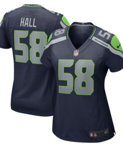 Women's Seattle Seahawks Derick Hall College Navy Game Jersey JS7889 nicesnker