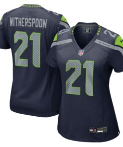 Women's Seattle Seahawks Devon Witherspoon College Navy Game Jersey JS4370 nicesnker