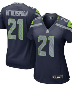 Women's Seattle Seahawks Devon Witherspoon College Navy Team Game Jersey JS8721 nicesnker