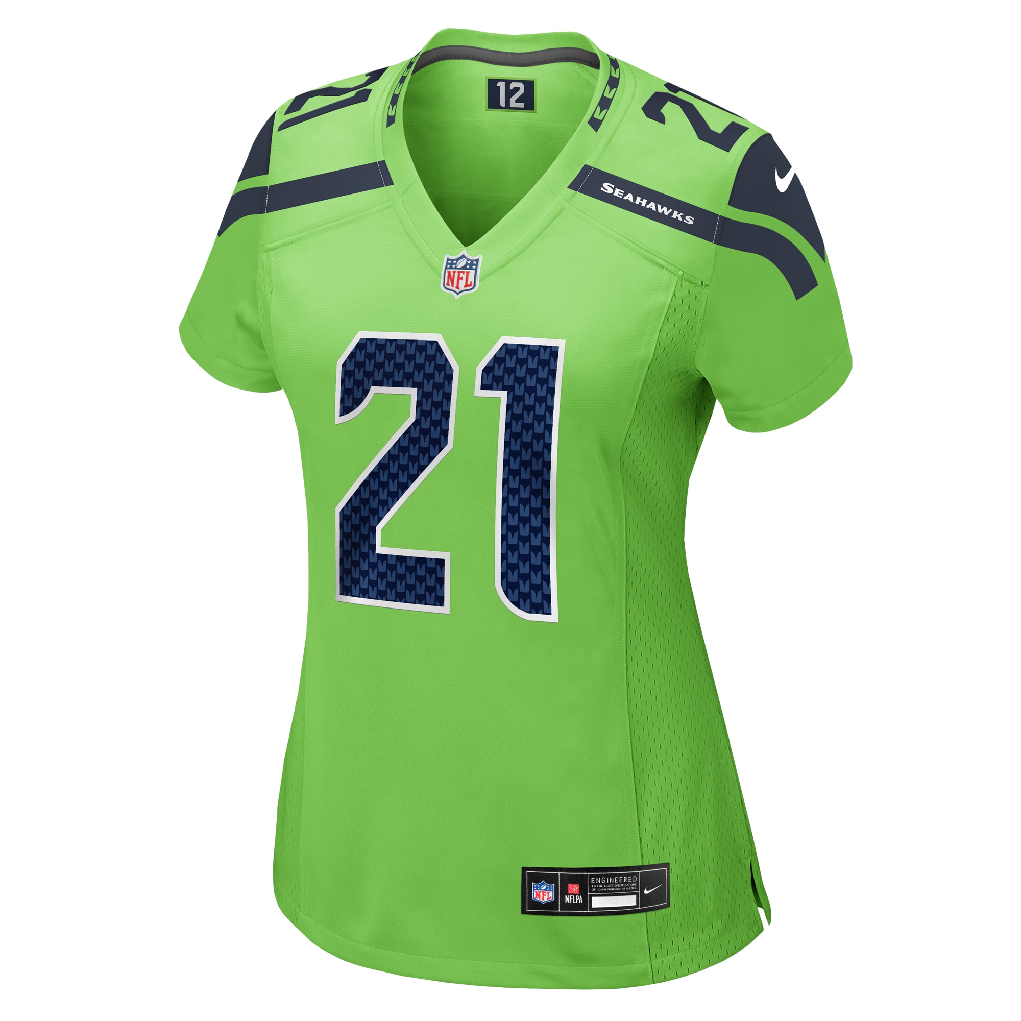 Women's Seattle Seahawks Devon Witherspoon Neon Green Game Jersey JS1348 nicesnker - Image 2