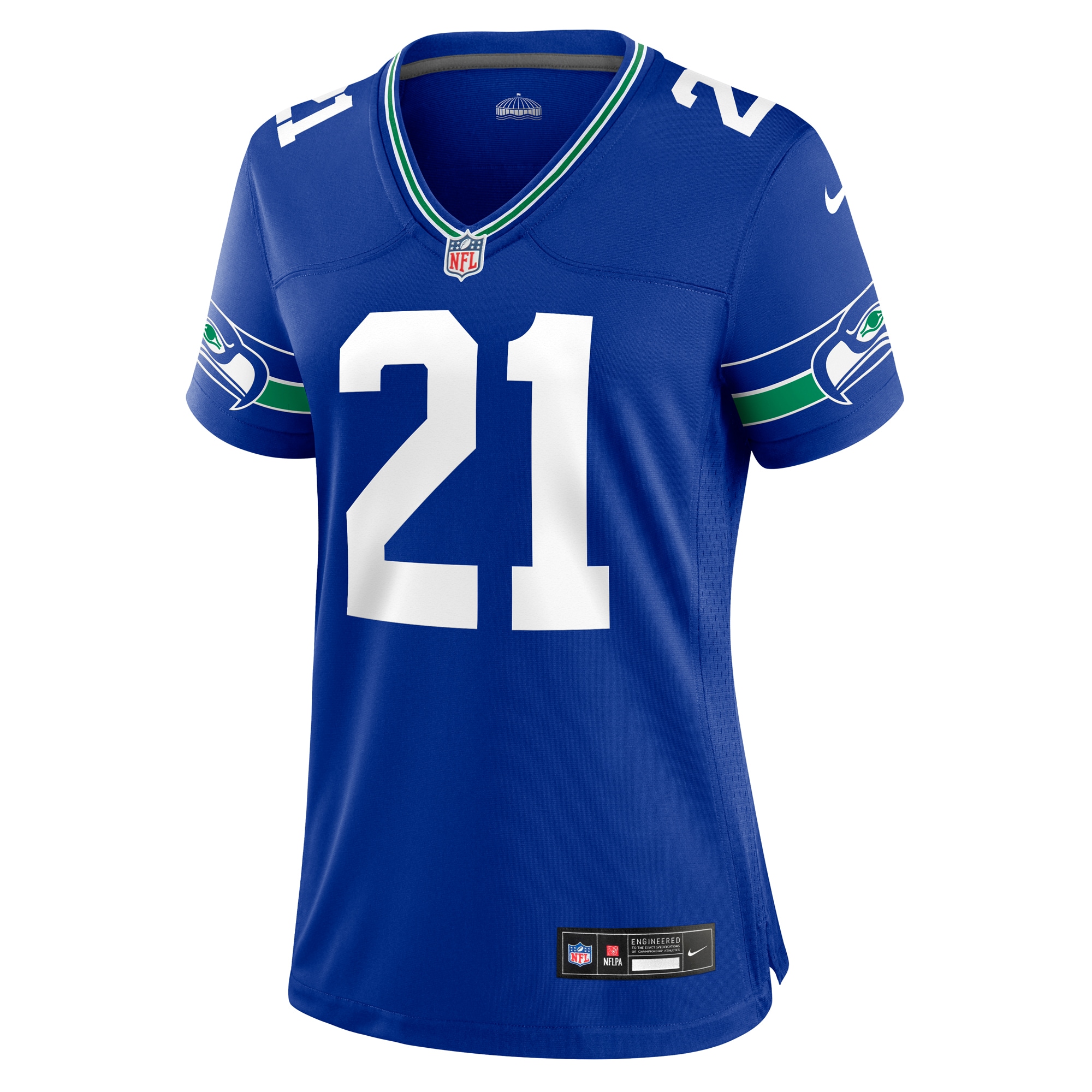 Women's Seattle Seahawks Devon Witherspoon Royal Throwback Player Game Jersey JS6791 nicesnker - Image 2