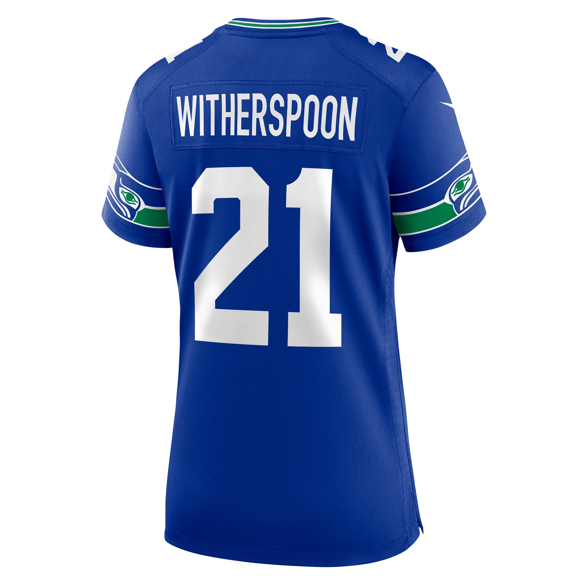 Women's Seattle Seahawks Devon Witherspoon Royal Throwback Player Game Jersey JS6791 nicesnker - Image 3