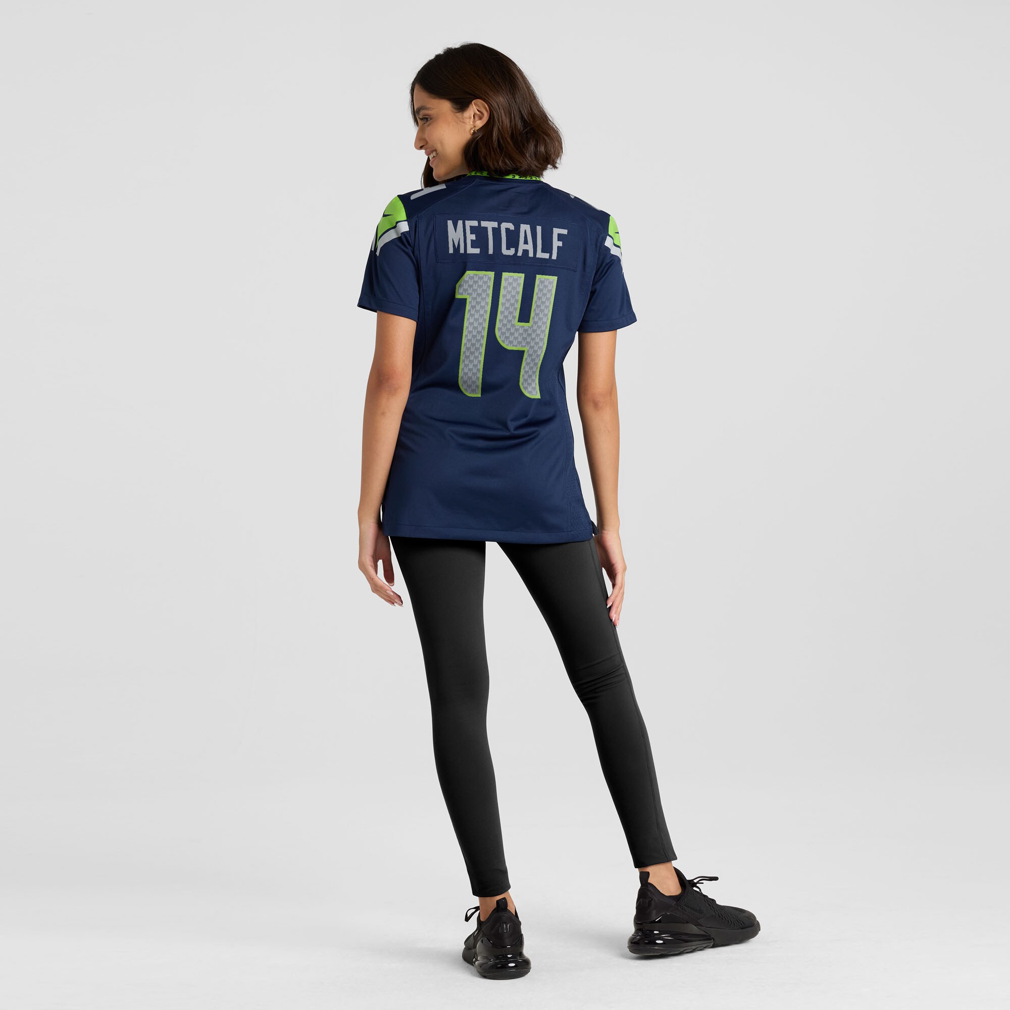 Women's Seattle Seahawks DK Metcalf College College Navy Team Game Jersey JS3012 nicesnker - Image 5