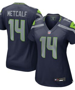 Women's Seattle Seahawks DK Metcalf College College Navy Team Game Jersey JS3012 nicesnker
