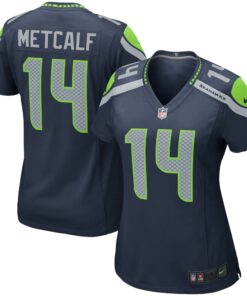 Women's Seattle Seahawks DK Metcalf College Navy Game Player Jersey JS3277 nicesnker