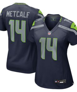 Women's Seattle Seahawks DK Metcalf College Navy Team Game Jersey JS8522 nicesnker