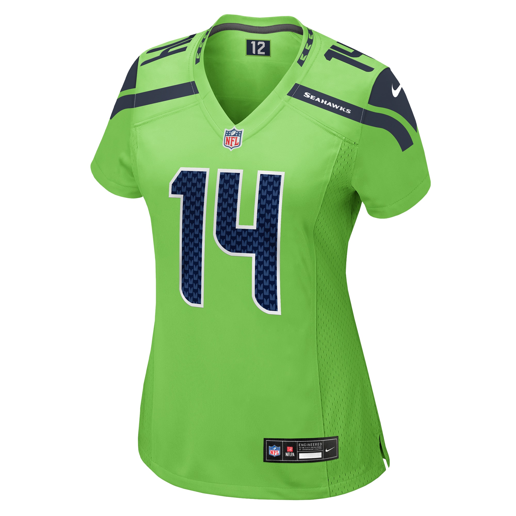 Women's Seattle Seahawks DK Metcalf Neon Green Game Jersey JS2669 nicesnker - Image 2