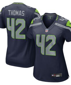 Women's Seattle Seahawks Drake Thomas College Navy Team Game Jersey JS5421 nicesnker