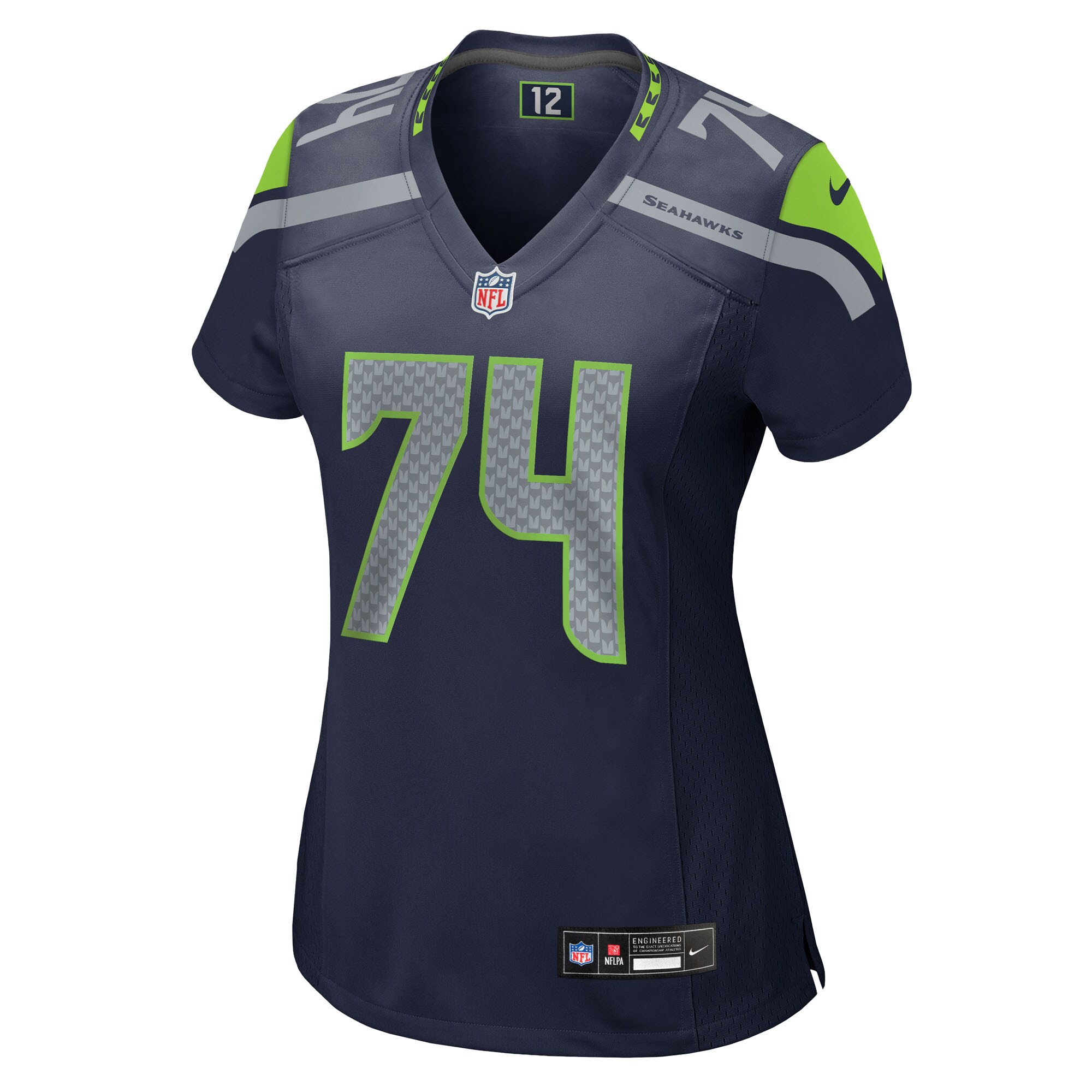 Women's Seattle Seahawks George Fant College Navy Team Game Jersey JS6948 nicesnker - Image 2