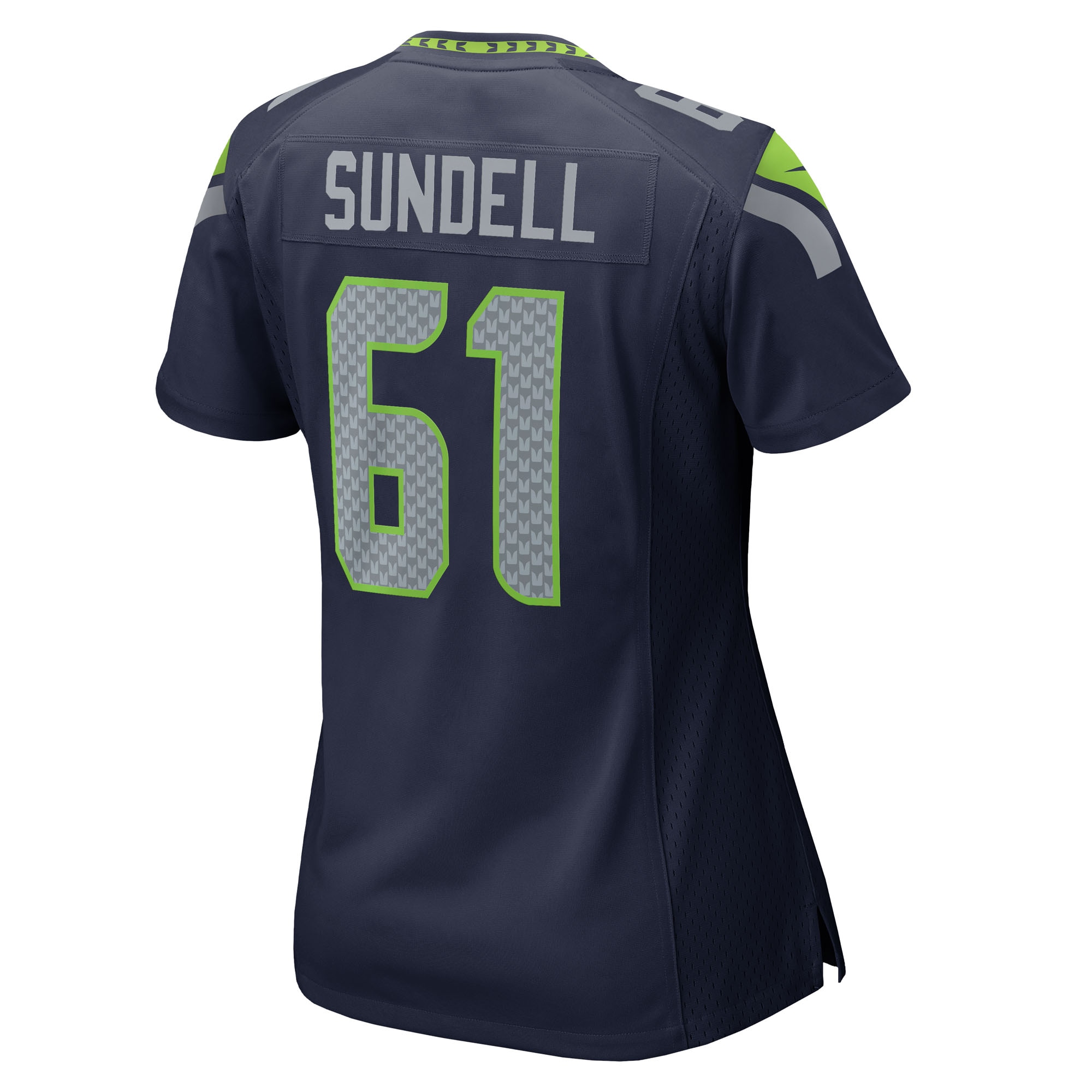Women's Seattle Seahawks Jalen Sundell College Navy Team Game Jersey JS7343 nicesnker - Image 3