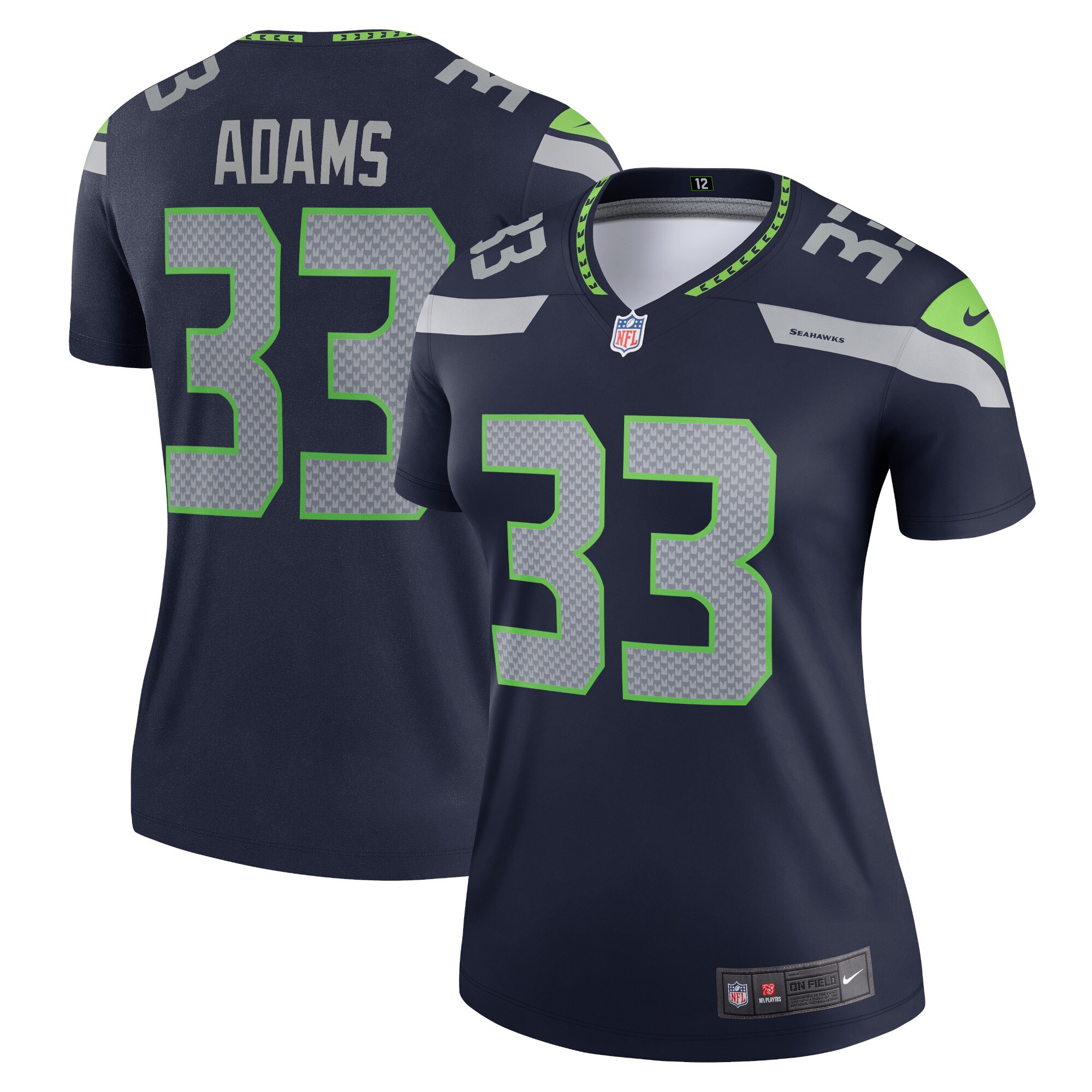 Women's Seattle Seahawks Jamal Adams Navy Legend Player Performance Top JS3201 nicesnker