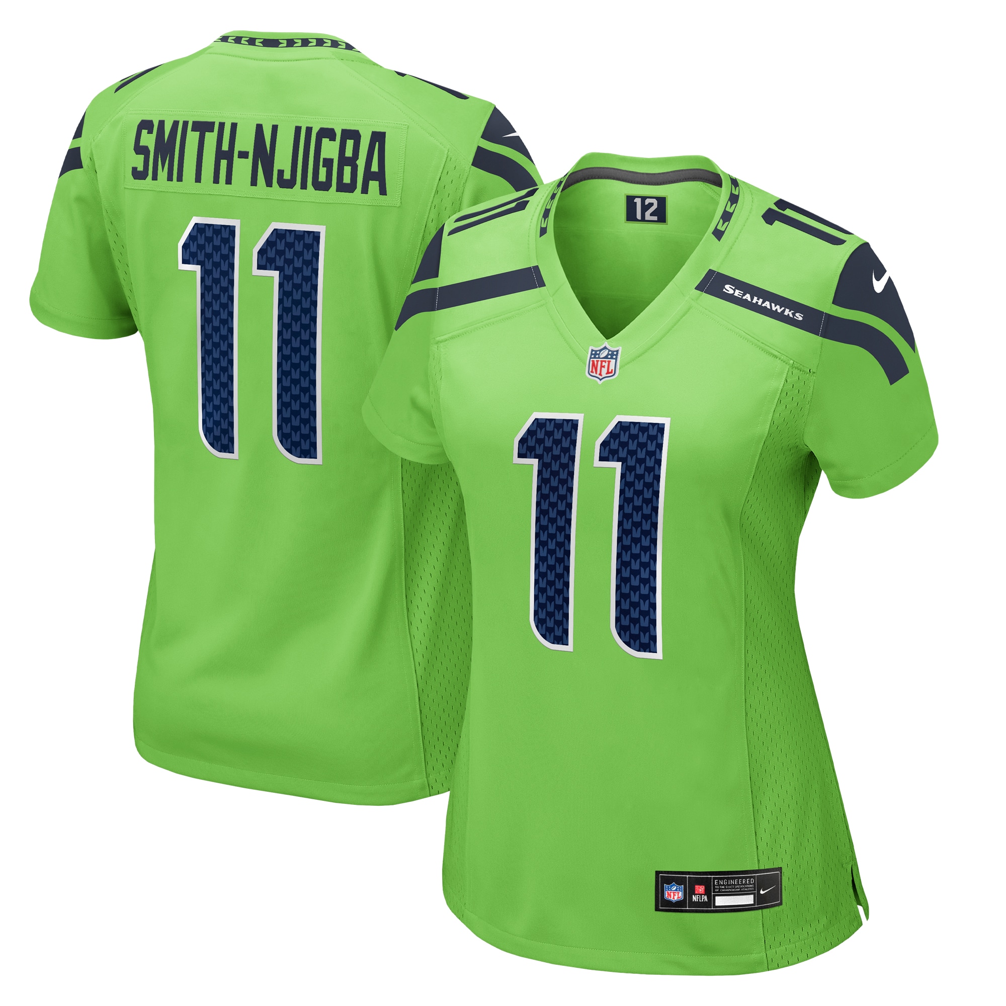 Women's Seattle Seahawks Jaxon Smith-Njigba Neon Green Game Jersey JS8970 nicesnker