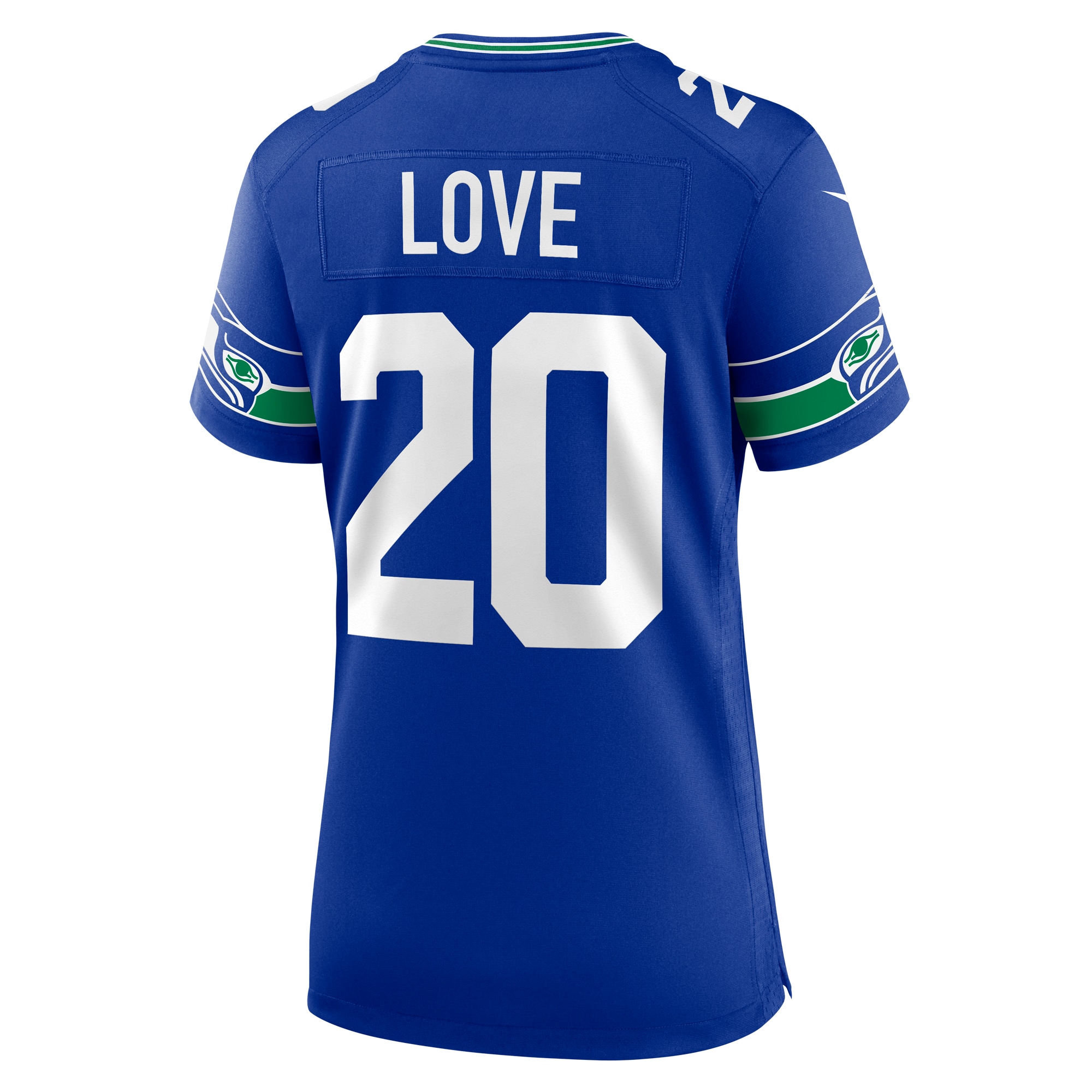Women's Seattle Seahawks Julian Love Royal Throwback Player Game Jersey JS6520 nicesnker - Image 3