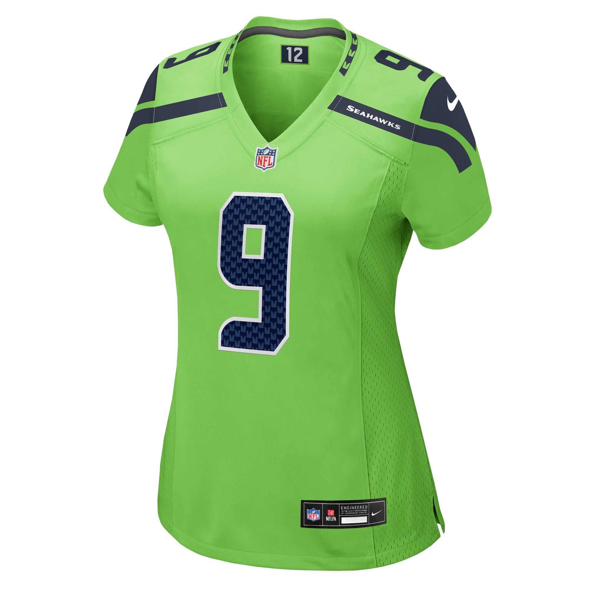 Women's Seattle Seahawks Kenneth Walker III Neon Green Game Jersey JS7706 nicesnker - Image 2