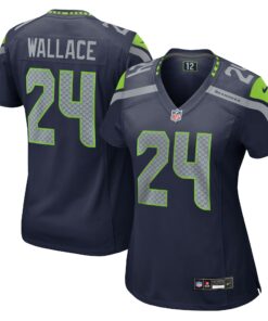Women's Seattle Seahawks K'Von Wallace College Navy Team Game Jersey JS9164 nicesnker