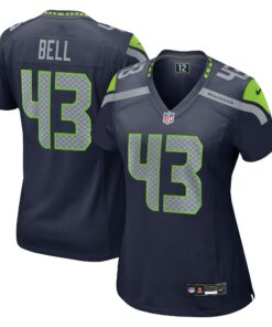 Women's Seattle Seahawks Levi Bell College Navy Team Game Jersey JS1238 nicesnker