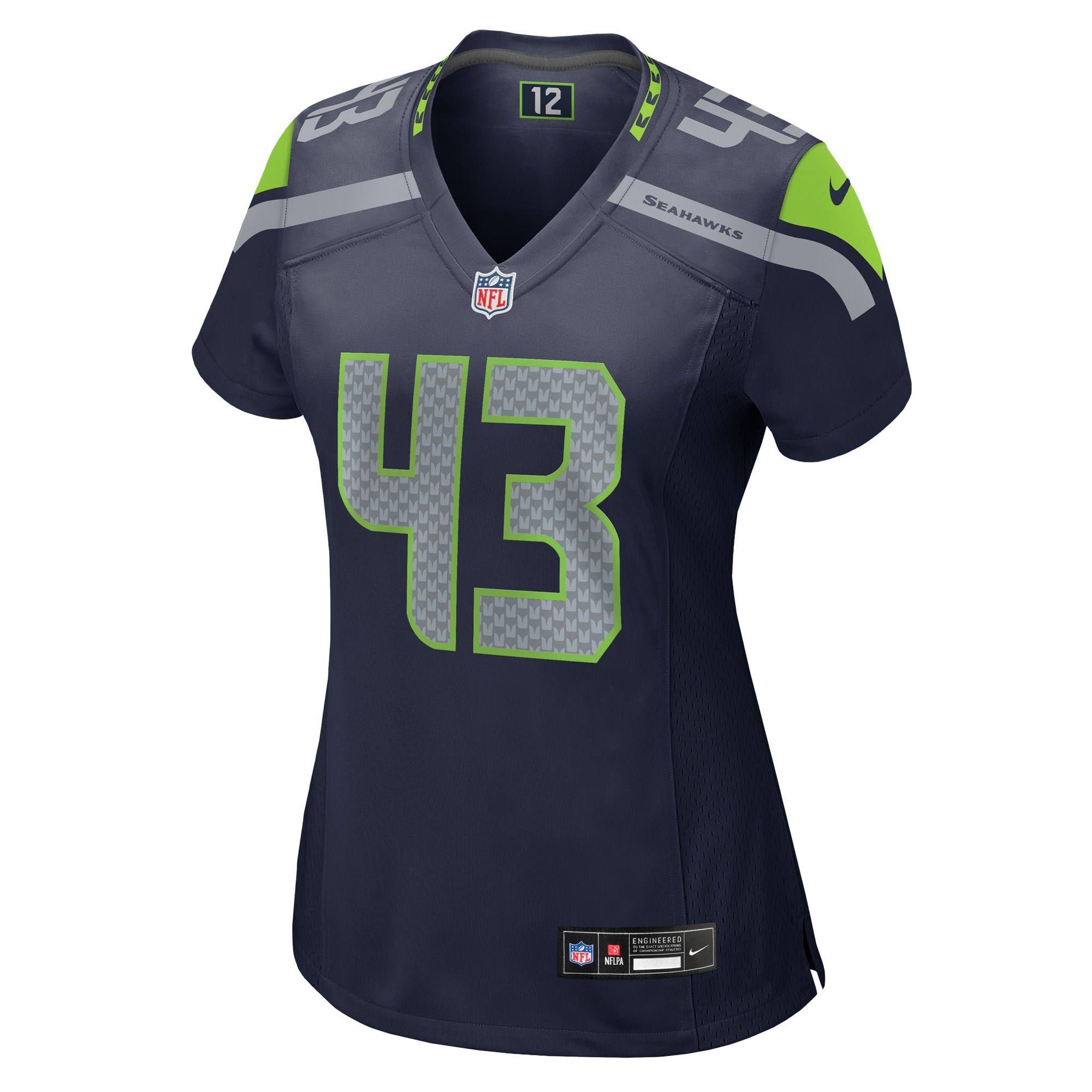 Women's Seattle Seahawks Levi Bell College Navy Team Game Jersey JS1238 nicesnker - Image 2