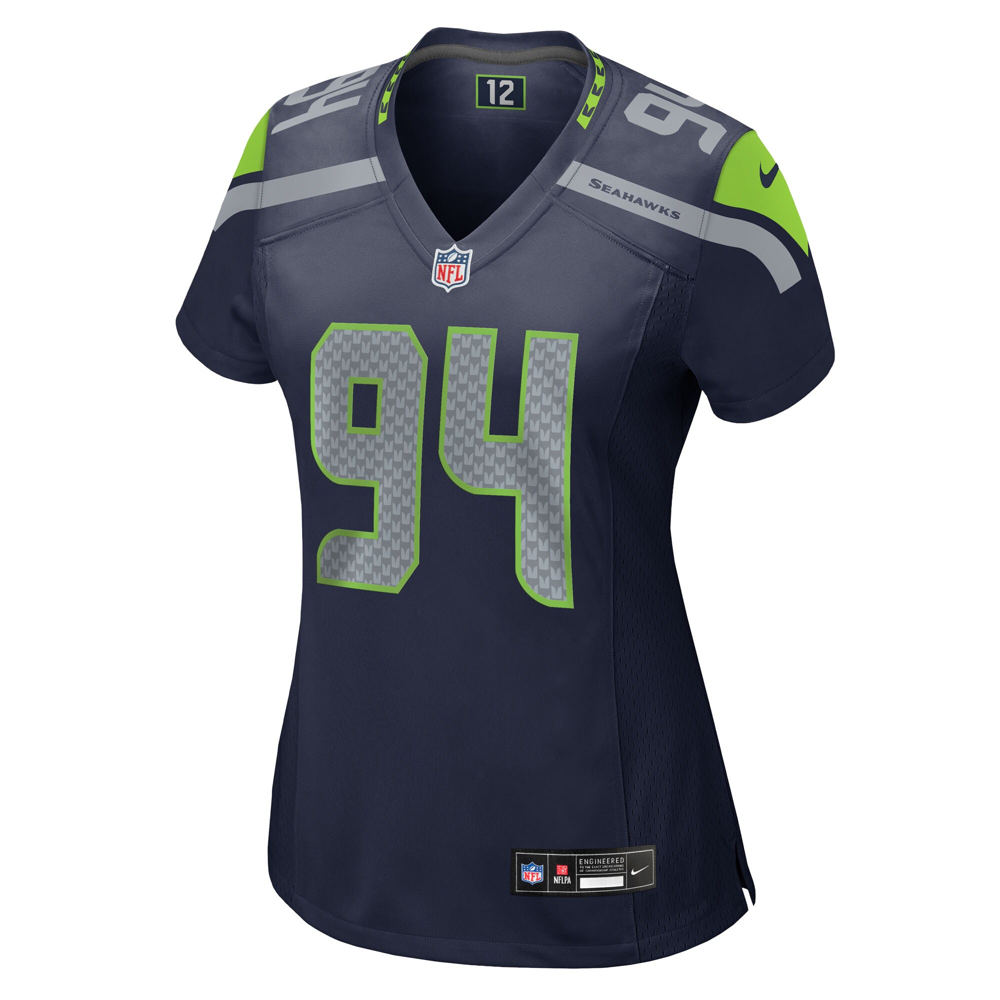 Women's Seattle Seahawks Mike Morris College Navy Team Game Jersey JS2159 nicesnker - Image 2