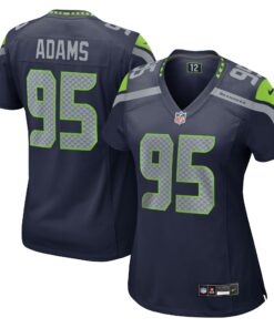 Women's Seattle Seahawks Myles Adams College Navy Team Game Jersey JS7501 nicesnker