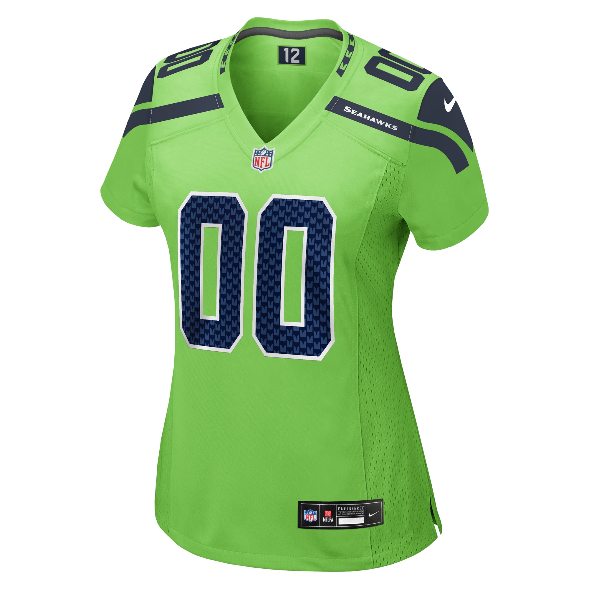 Women's Seattle Seahawks Neon Green Alternate Custom Game Jersey JS3848 nicesnker - Image 2