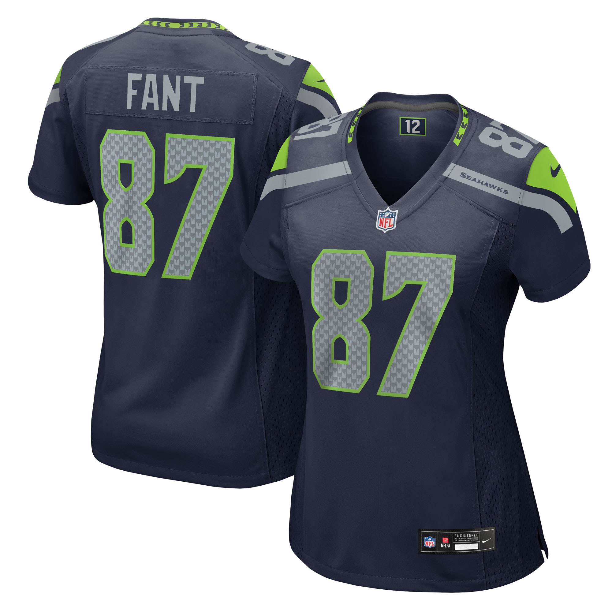 Women's Seattle Seahawks Noah Fant College Navy Team Game Jersey JS8215 nicesnker