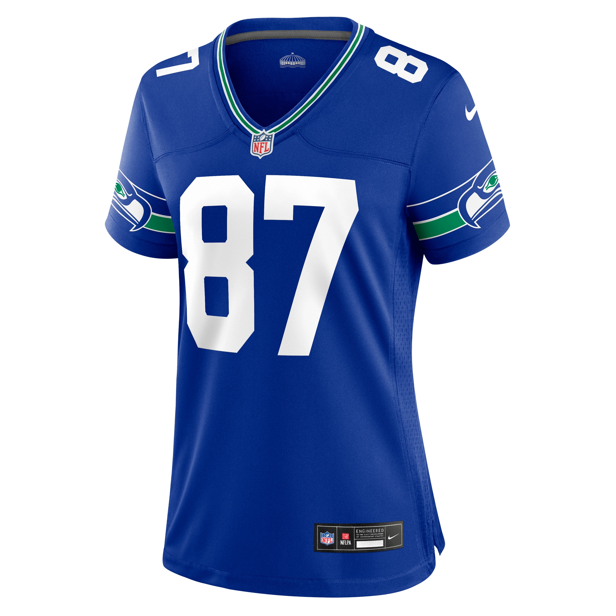 Women's Seattle Seahawks Noah Fant Royal Throwback Player Game Jersey JS5403 nicesnker - Image 2