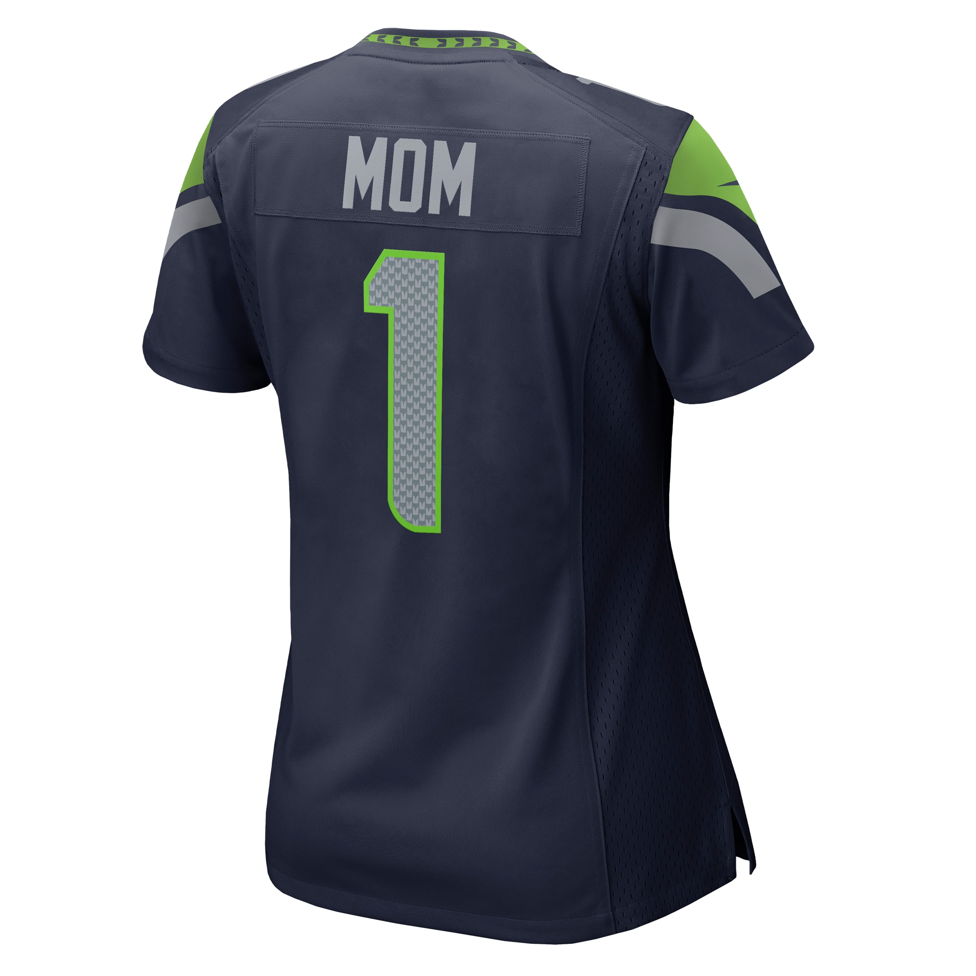 Women's Seattle Seahawks Number 1 Mom College Navy Game Jersey JS7313 nicesnker - Image 3