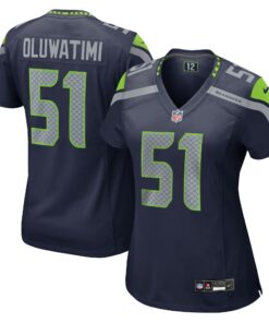 Women's Seattle Seahawks Olu Oluwatimi College Navy Team Game Jersey JS9699 nicesnker