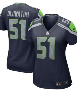 Women's Seattle Seahawks Olusegun Oluwatimi College Navy Game Jersey JS7692 nicesnker