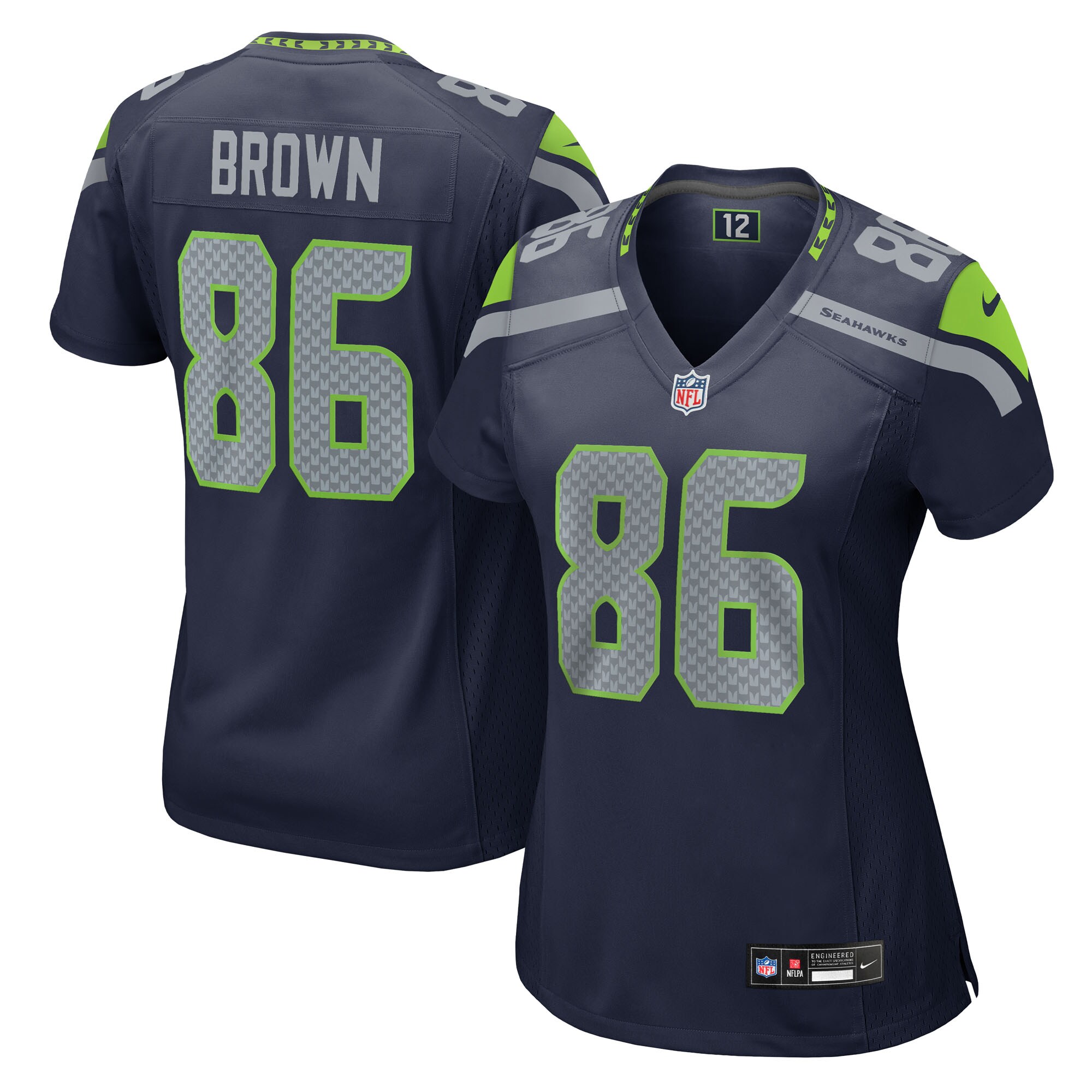Women's Seattle Seahawks Pharaoh Brown College Navy Team Game Jersey JS2872 nicesnker